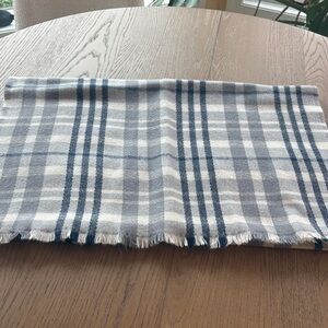 Banana Republic Gray and Blue Plaid Scarf/Wrap